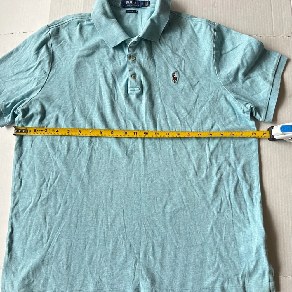 Ralph Lauren Men's Light Blue Polo Shirt with‎ Embroidered Pony